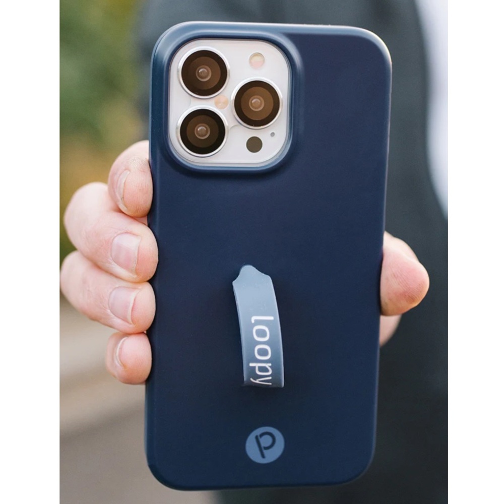 Loopy cases navy protective phone case for an iPhone 14 Pro Max